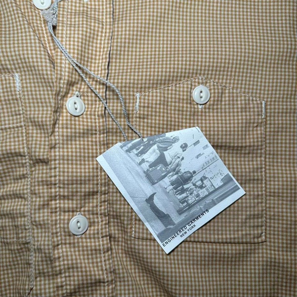 Engineered Garments Gingham Work Shirt – Mustard (M) - Picture 3 of 4